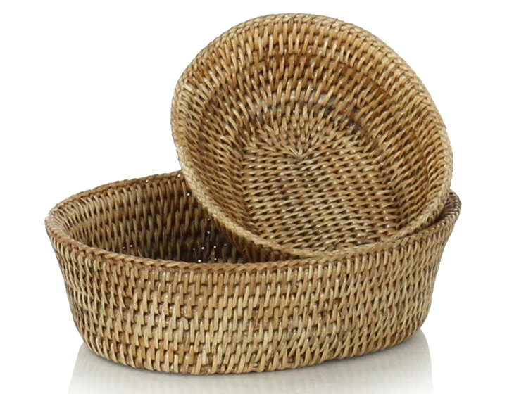 Corbeille a pain ovale en rotin naturel petit modèle Corbeille a pain ovale en rotin naturel petit modèle