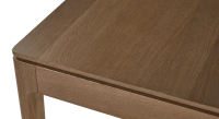 6 person oak dining table walnut tint wooden top 140x90 cm 6 person oak dining table walnut tint wooden top 140x90 cm