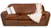 3 seater leather club sofa vintage brown studded armrests 3 seater leather club sofa vintage brown studded armrests