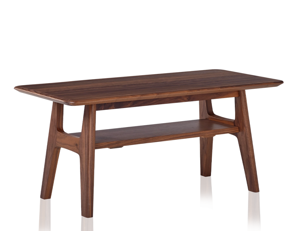 Rectangular walnut coffee table natural tint 100x50 cm 100x50 cm Rectangular walnut coffee table natural tint 100x50 cm 100x50 cm