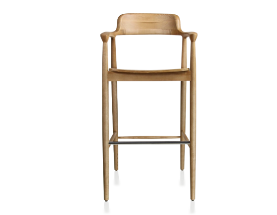 Bar stool h80 cm natural wood stain