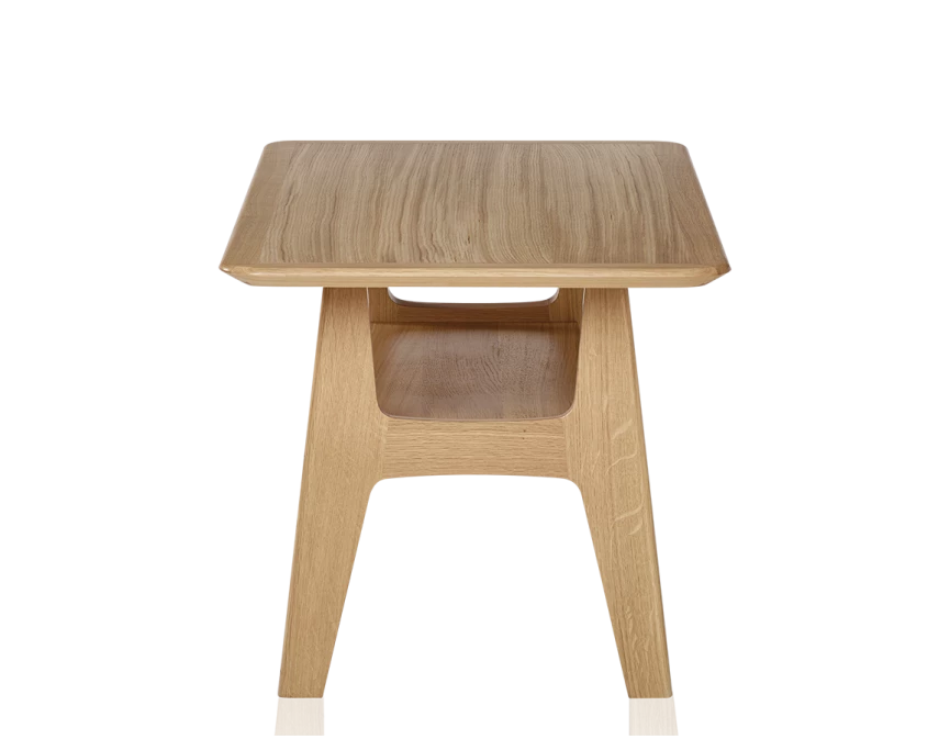 Table basse rectangulaire en chêne naturel 100x50 cm