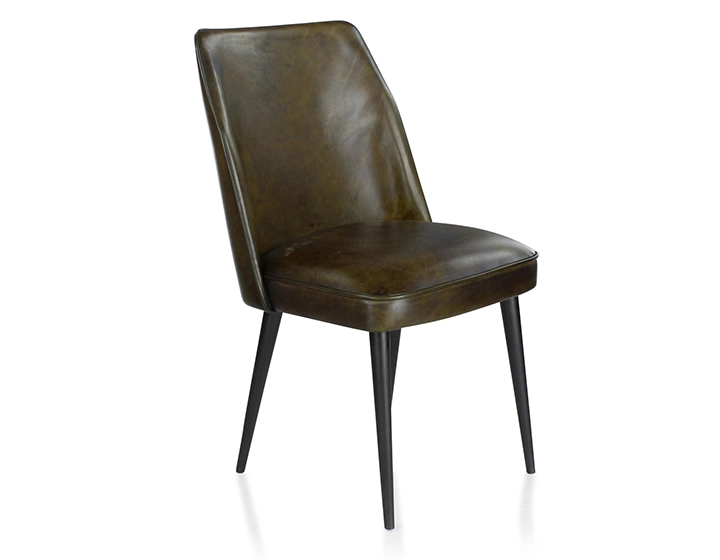 Chaise vintage cuir vert olive Chaise vintage cuir vert olive