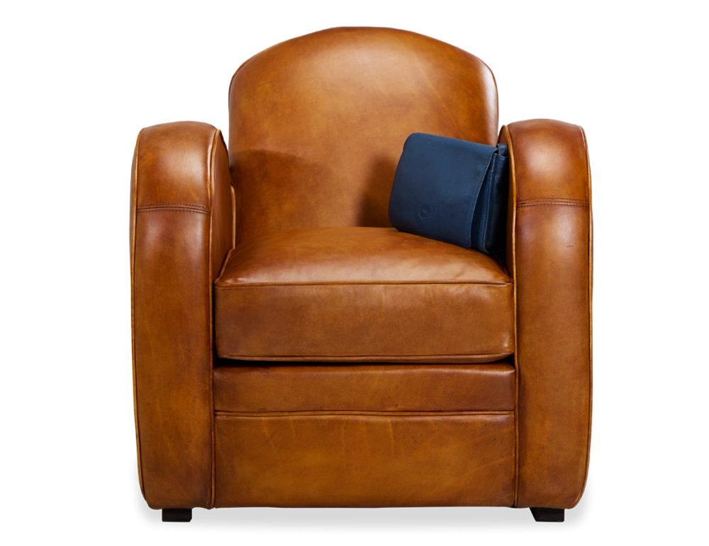 Fauteuil club cuir cognac Fauteuil club cuir cognac