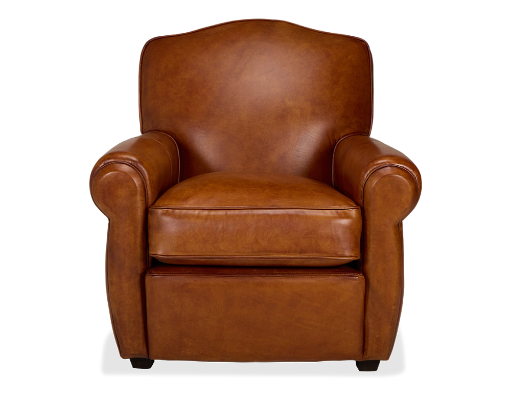 Fauteuil club cuir marron clair Fauteuil club cuir marron clair