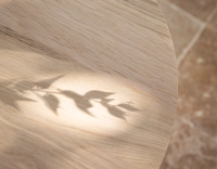 Table basse ovale en chêne teinte naturelle 100x60 cm Table basse ovale en chêne teinte naturelle 100x60 cm
