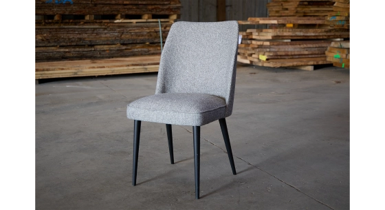 Vintage fabric chair heather grey
