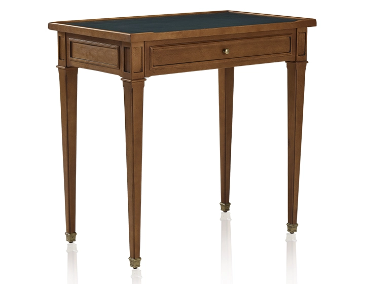 Bureau ancien style directoire plateau cuir vert L80 cm Bureau ancien style directoire plateau cuir vert L80 cm