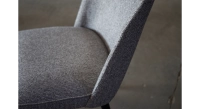 Chaise vintage tissu gris chiné Chaise vintage tissu gris chiné