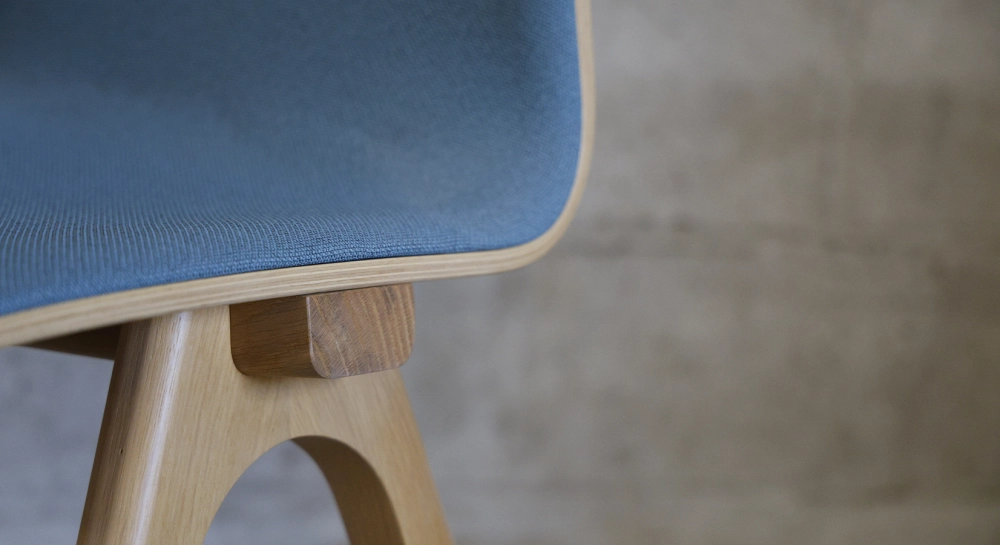 Designer chairs oak natural finish and burgundy red fabric