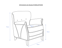 Fauteuil club cuir rouge carmin accoudoirs cloutés Fauteuil club cuir rouge carmin accoudoirs cloutés