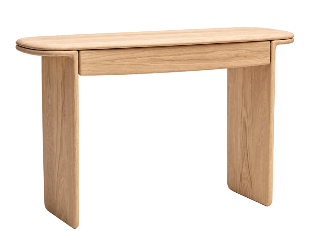 Bureau design en chêne teinte naturelle L120xP40 cm