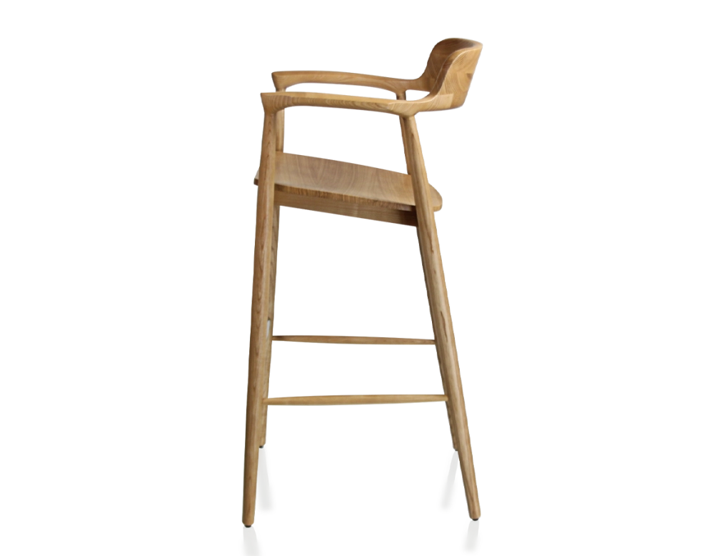 Bar stool h80 cm natural wood stain Bar stool h80 cm natural wood stain