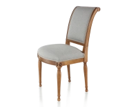 Chaise ancienne style directoire bois teinte ancienne et tissu gris clair Chaise ancienne style directoire bois teinte ancienne et tissu gris clair