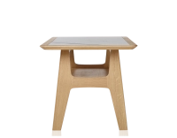 Table basse rectangulaire en chêne et céramique avec bois teinte naturelle plateau céramique effet marbre blanc 100x50 cm Table basse rectangulaire en chêne et céramique avec bois teinte naturelle plateau céramique effet marbre blanc 100x50 cm