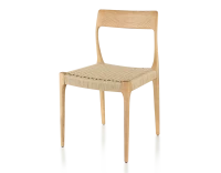 Chaise scandivave bois teinte naturelle assise corde