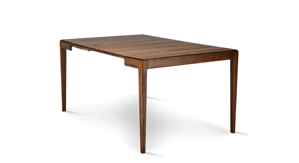 Console extensible en noyer avec 2 allonges teinte naturelle 120x40 cm Console extensible en noyer avec 2 allonges teinte naturelle 120x40 cm