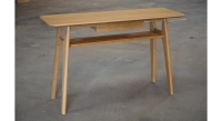 Console fixe en chêne teinte naturelle 120x40 cm Console fixe en chêne teinte naturelle 120x40 cm