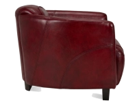Fauteuil club cuir rouge carmin