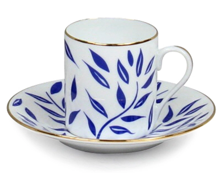 Tasse à café avec soucoupe en porcelaine lot de 2 Tasse à café avec soucoupe en porcelaine lot de 2