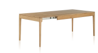 Mesa extensible de roble de 8 a 12 comensales con tablero y extensiones de madera en tinte natural 160x100 cm