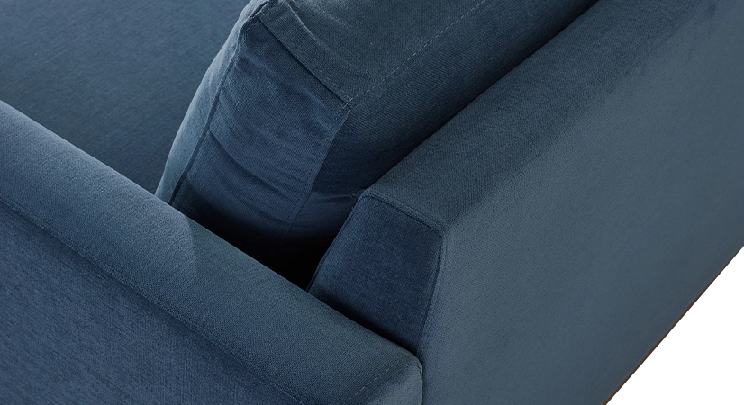 Canapé design 2,5 places tissu bleu jean Canapé design 2,5 places tissu bleu jean
