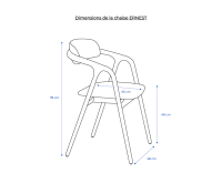Scandinavian chair walnut wood with a beige mottled green fabric seat.