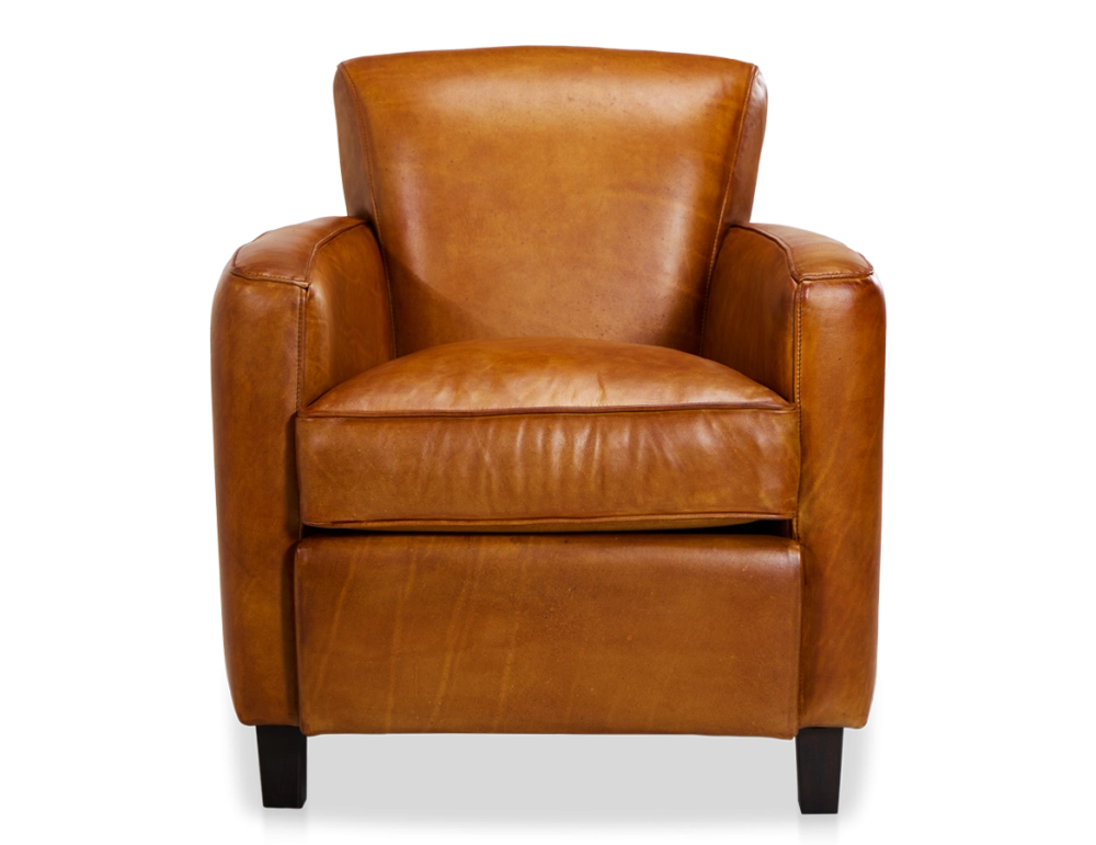 Leather club armchair cognac Leather club armchair cognac