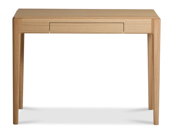 Bureau design en chêne teinte naturelle dorée L100 cm