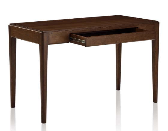 Oak design desk dark brown tint L120 cm