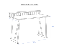 Bureau design en chêne teinte naturelle L150 cm Bureau design en chêne teinte naturelle L150 cm