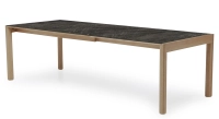 Table extensible 8 à 12 personnes en chêne et céramique allonges céramique bois teinte naturelle et céramique effet ardoise 180x100 cm Table extensible 8 à 12 personnes en chêne et céramique allonges céramique bois teinte naturelle et céramique effet ardoise 180x100 cm