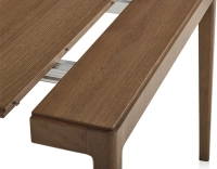 Console extensible en chêne avec 2 allonges teinte noyer 100x50 cm Console extensible en chêne avec 2 allonges teinte noyer 100x50 cm