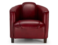 Leather club armchair carmine red Leather club armchair carmine red
