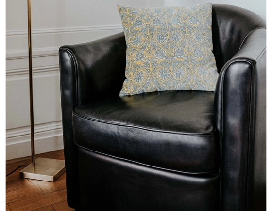 Fauteuil club cuir noir