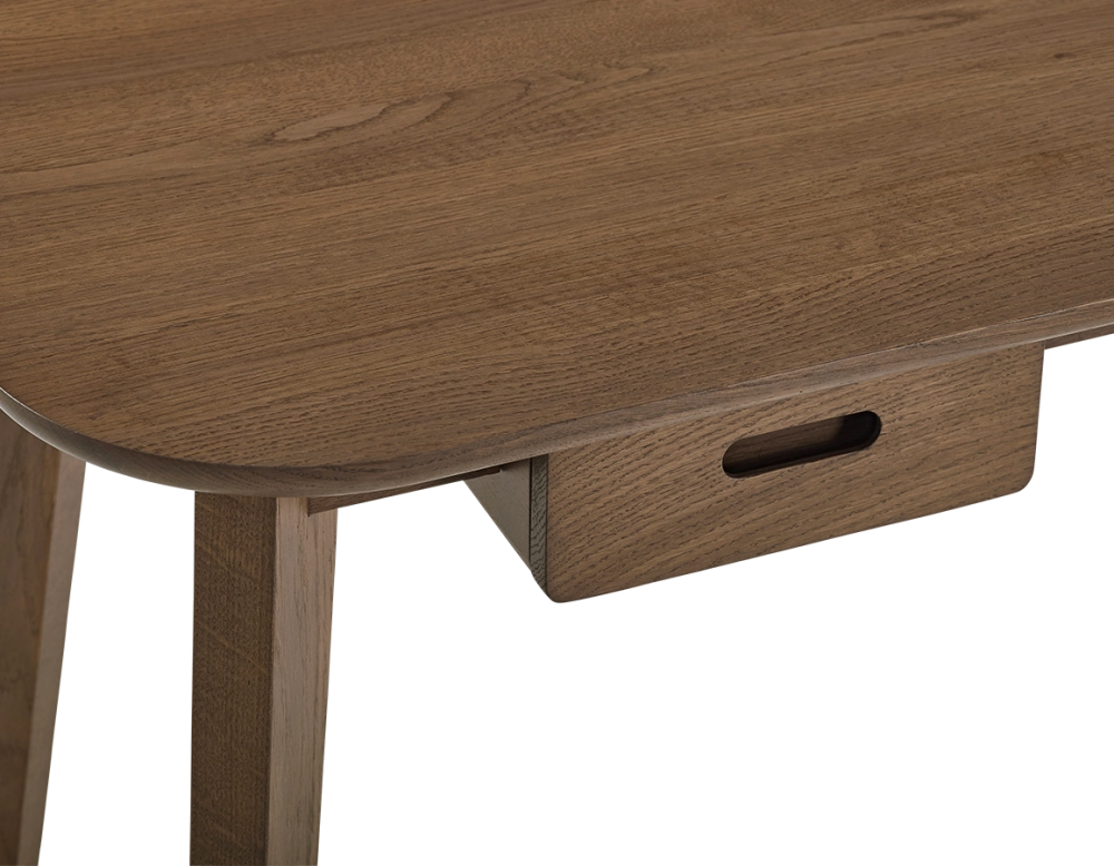 Bureau scandinave en chêne teinte noyer L120 cm Bureau scandinave en chêne teinte noyer L120 cm