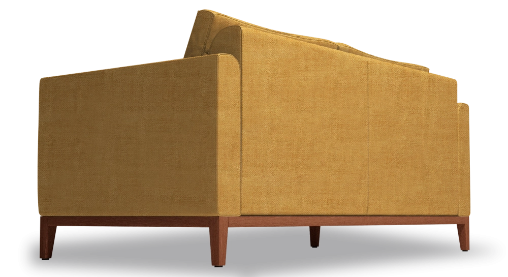 Canapé design 2,5 places tissu jaune Canapé design 2,5 places tissu jaune
