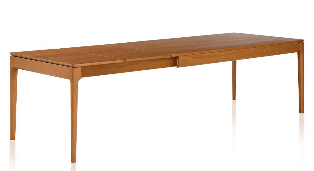 Table extensible en chêne 8 à 12 personnes avec plateau et allonges bois teinte merisier 180x100 cm Table extensible en chêne 8 à 12 personnes avec plateau et allonges bois teinte merisier 180x100 cm