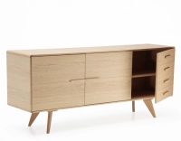 Buffet 3 portes en chêne bois teinte naturelle Buffet 3 portes en chêne bois teinte naturelle