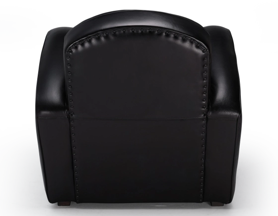 Fauteuil club cuir noir