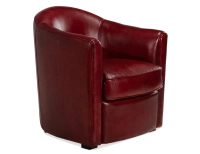 Fauteuil club cuir rouge carmin