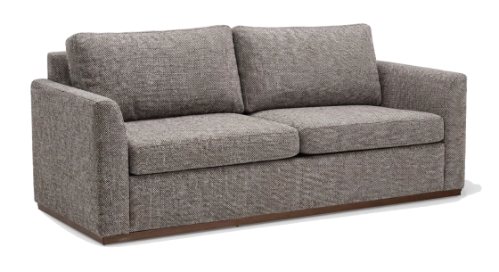 Canapé design 3 places tissu chiné marron