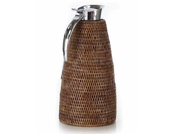 Thermos en rotin brun 1.3 litre Thermos en rotin brun 1.3 litre