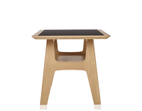 Table basse rectangulaire en chêne et céramique avec bois teinte naturelle plateau céramique noir unie 100x50 cm Table basse rectangulaire en chêne et céramique avec bois teinte naturelle plateau céramique noir unie 100x50 cm