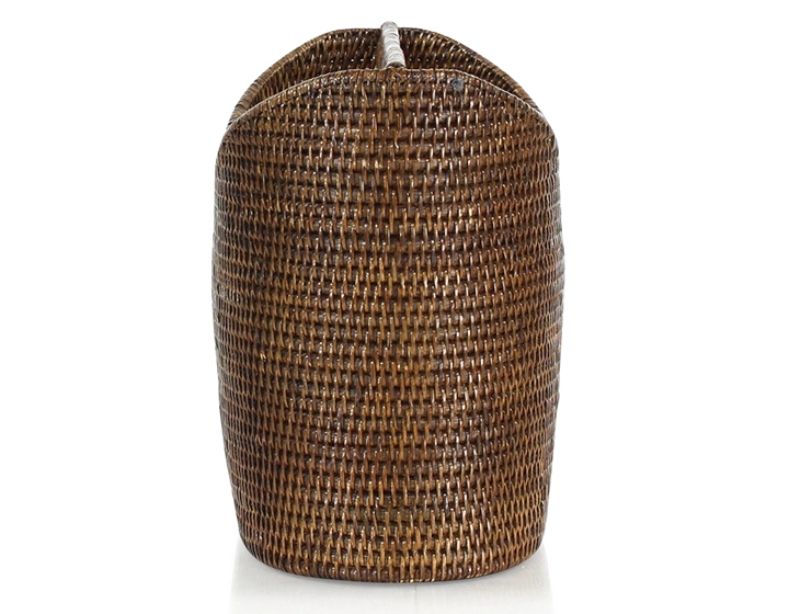 Brown rattan magazine rack Brown rattan magazine rack