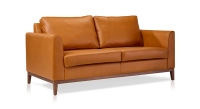 Canapé design 2,5 places cuir caramel