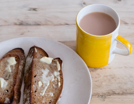 Plain yellow ceramic mug