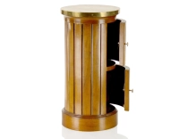 Somno side table cherry-stained wood and brass top Somno side table cherry-stained wood and brass top