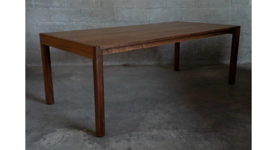 Extensible oak table for 8 to 12 people with slate effect ceramic top and anthracite tinted extensions 160x100 cm