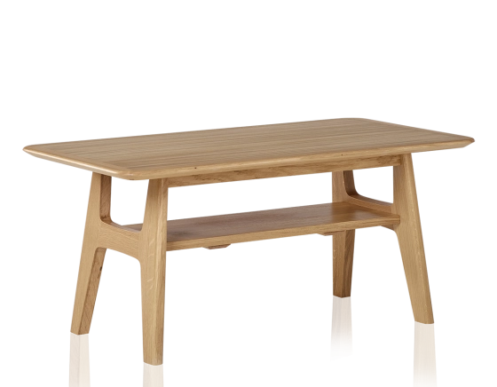 Rectangular oak coffee table natural tint 100x50 cm 100x50 cm
